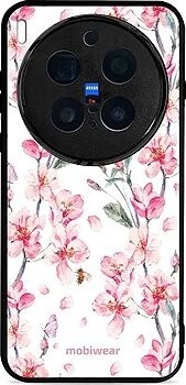 Mobiwear Glossy lesklé puzdro na Vivo X300 Pro ružové kvety