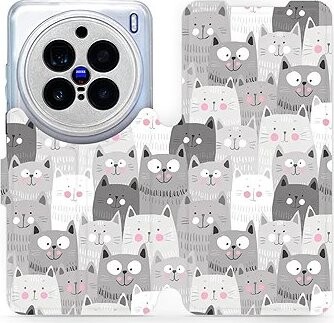 Mobiwear flip knižkové pre Vivo X200 Pro – Mačičky