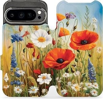 Mobiwear Flip knižkové pre Google Pixel 9 Pro – Letná lúka