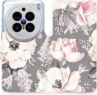 Mobiwear flip knižkové pre Vivo X200 Pro – Kvety