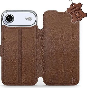 Mobiwear Kožené flip puzdro pre Apple iPhone Air hnedé