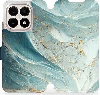 Mobiwear Flip puzdro pre Xiaomi 15T zelenkavý mramor