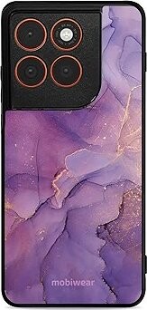 Mobiwear Glossy lesklé puzdro na Motorola Edge 70 fialový mramor
