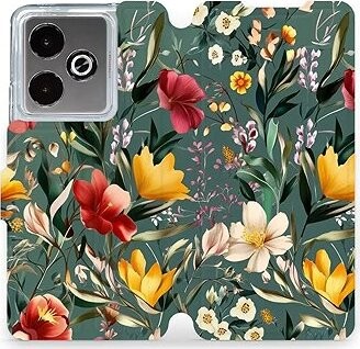 Mobiwear Flip knižkové pre Realme GT 7 – Zelená lúka