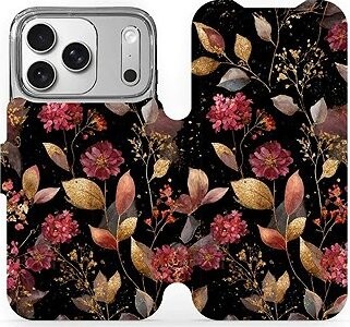 Mobiwear Flip puzdro pre Apple iPhone 17 Pro zlatisté lístky