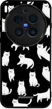 Mobiwear Glossy lesklé puzdro na Vivo X300 Pro biele mačičky