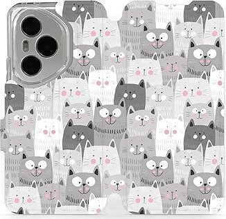 Mobiwear Flip knižkové pre Honor 400 Pro – Mačičky