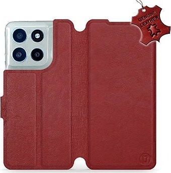 Mobiwear Kožené flip puzdro pre Motorola Moto G56 5G červené