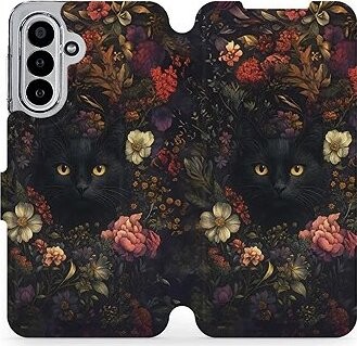 Mobiwear Flip puzdro pre Samsung Galaxy A17/A17 5G tmavé mačky