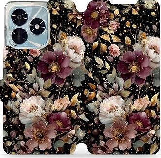 Mobiwear Flip puzdro pre Honor X5c Plus zlatisté kvietky