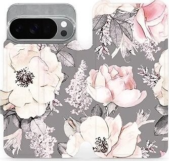 Mobiwear flip knižkové pre Google Pixel 10 Pro – Kvety