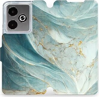 Mobiwear Flip knižkové pre Realme GT 7 – Zelenkavý mramor