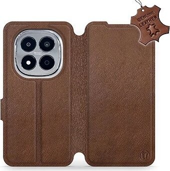 Mobiwear Kožené flip puzdro pre Xiaomi Redmi Note 15 Pro+ 5G hnedé
