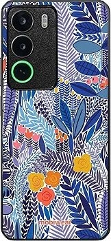 Mobiwear Glossy lesklý pre Realme C71 – Modrá kvetena