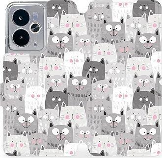 Mobiwear Flip knižkové pre Realme 14 5G – Mačičky