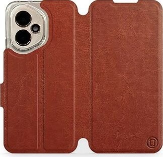 Mobiwear Flip knižkové pre Honor 400 – Hnedé