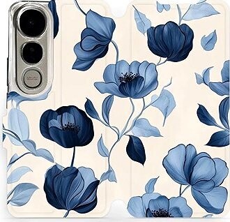 Mobiwear flip knižkové pre Vivo V50 Lite – Modré kvety