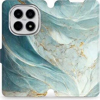 Mobiwear Flip puzdro pre Xiaomi Redmi Note 15 5G zelenkavý mramor