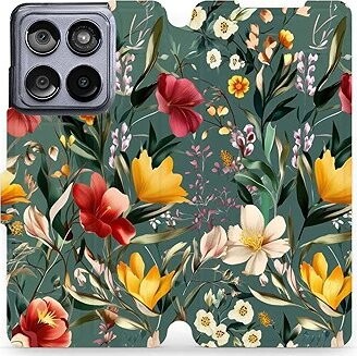 Mobiwear flip knižkové pre Motorola Edge 60 Fusion – Zelená lúka