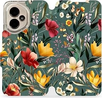 Mobiwear Flip knižkové pre Honor 400 – Zelená lúka