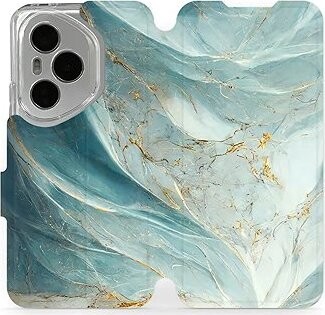 Mobiwear Flip knižkové pre Honor 400 Pro – Zelenkavý mramor