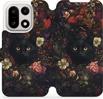 Mobiwear Flip puzdro pre OnePlus 15 tmavé mačky