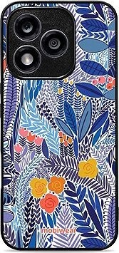 Mobiwear Glossy lesklý pre Honor 400 Lite – Modrá kvetena