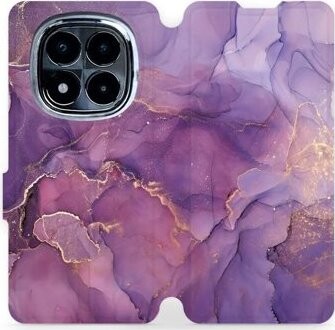 Mobiwear flip knižkové pre POCO X7 – Fialový mramor