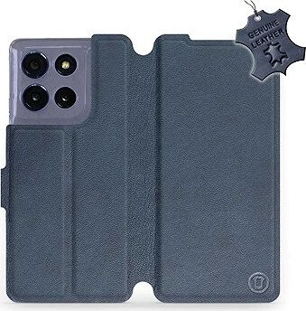 Mobiwear Kožené flip knižkové pre Motorola Moto G86 5G – Modré