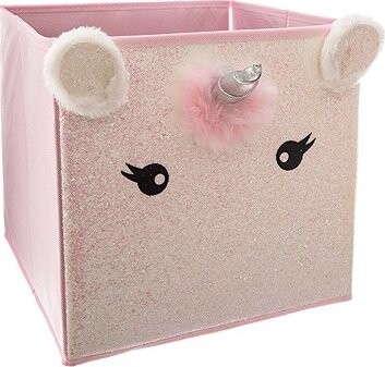 Atmosphera Úložný box na hračky Jednorožec 30 × 30 cm, ružový