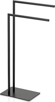 KELA Kovový vešiak na uteráky čierny v tvare L 30 × 20 × 81 cm