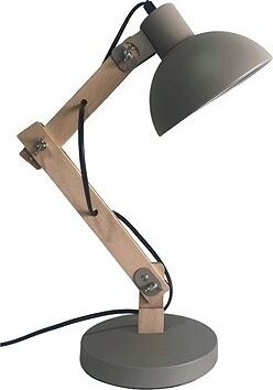 Tesla KATKA retro, E27, kovová/drevená, strieborná