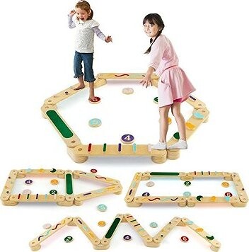 Costway Balanční chodník s balančními kameny a čísly