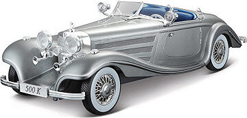 Maisto Mercedes-Benz 500 K Typ Specialroadster 1936 1:18 šedá metalíza