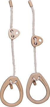 Piccolino Montessori Závěsné kruhy dřevěné krátké INDOOR