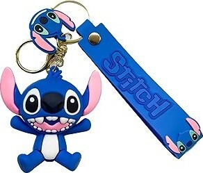 Bagito Lilo a Stitch modrý s poutkem a karabinou - Dětská klíčenka