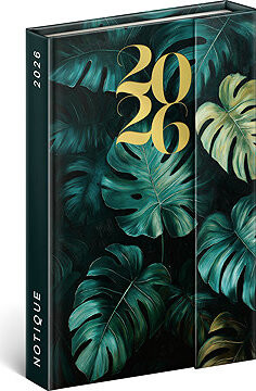 NOTIQUE týždenný magnetický Monstera 2026, 11 × 16 cm