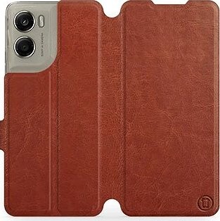 Mobiwear Flip puzdro pre Motorola Edge 70 hnedé a sivé