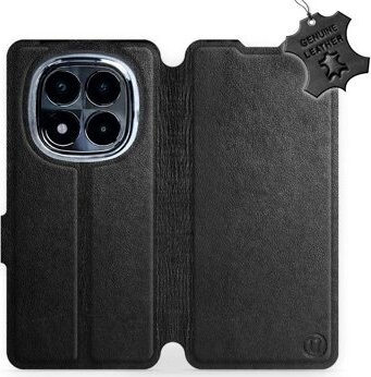 Mobiwear kožené flip knižkové pre POCO X7 – Čierne