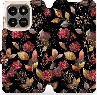 Mobiwear Flip puzdro pre Honor x7d zlatisté lístky