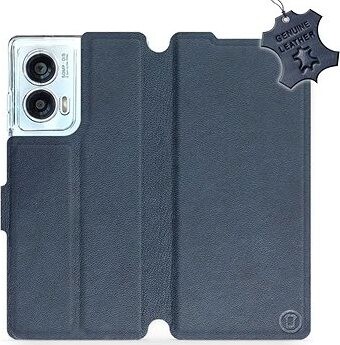 Mobiwear Flip knižkové, kožené pre Motorola Edge 50 Fusion – Modré – L_NBS
