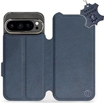 Mobiwear Flip kožené knižkové pre Google Pixel 9 Pro – Modré