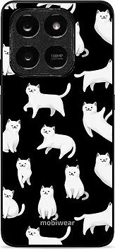 Mobiwear Glossy lesklé puzdro na Honor X7d biele mačičky