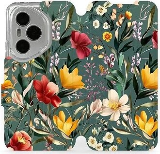 Mobiwear Flip knižkové pre Honor 400 Pro – Zelená lúka