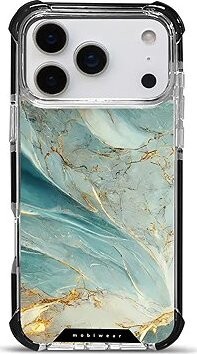 Mobiwear Elite Bumper s MagSafe – Apple iPhone 17 Pro Max – Zelenkavý mramor