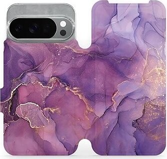 Mobiwear flip knižkové pre Google Pixel 10 Pro – Fialový mramor