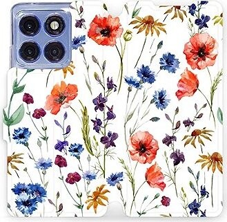 Mobiwear Flip knižkové pre Motorola Edge 60 Pro – Kvety