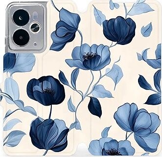 Mobiwear Flip knižkové pre Realme 14 5G – Modré kvety