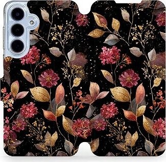 Mobiwear Flip puzdro pre Samsung Galaxy S25 FE zlatisté lístky