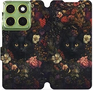 Mobiwear Flip puzdro pre Motorola Moto G06 power tmavé mačky